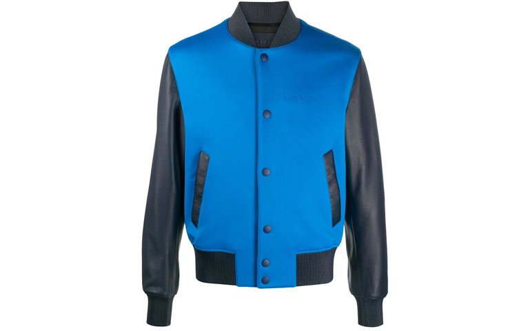 Givenchy Two-Tone Varsity Jacket Blue BM00K960TF-407