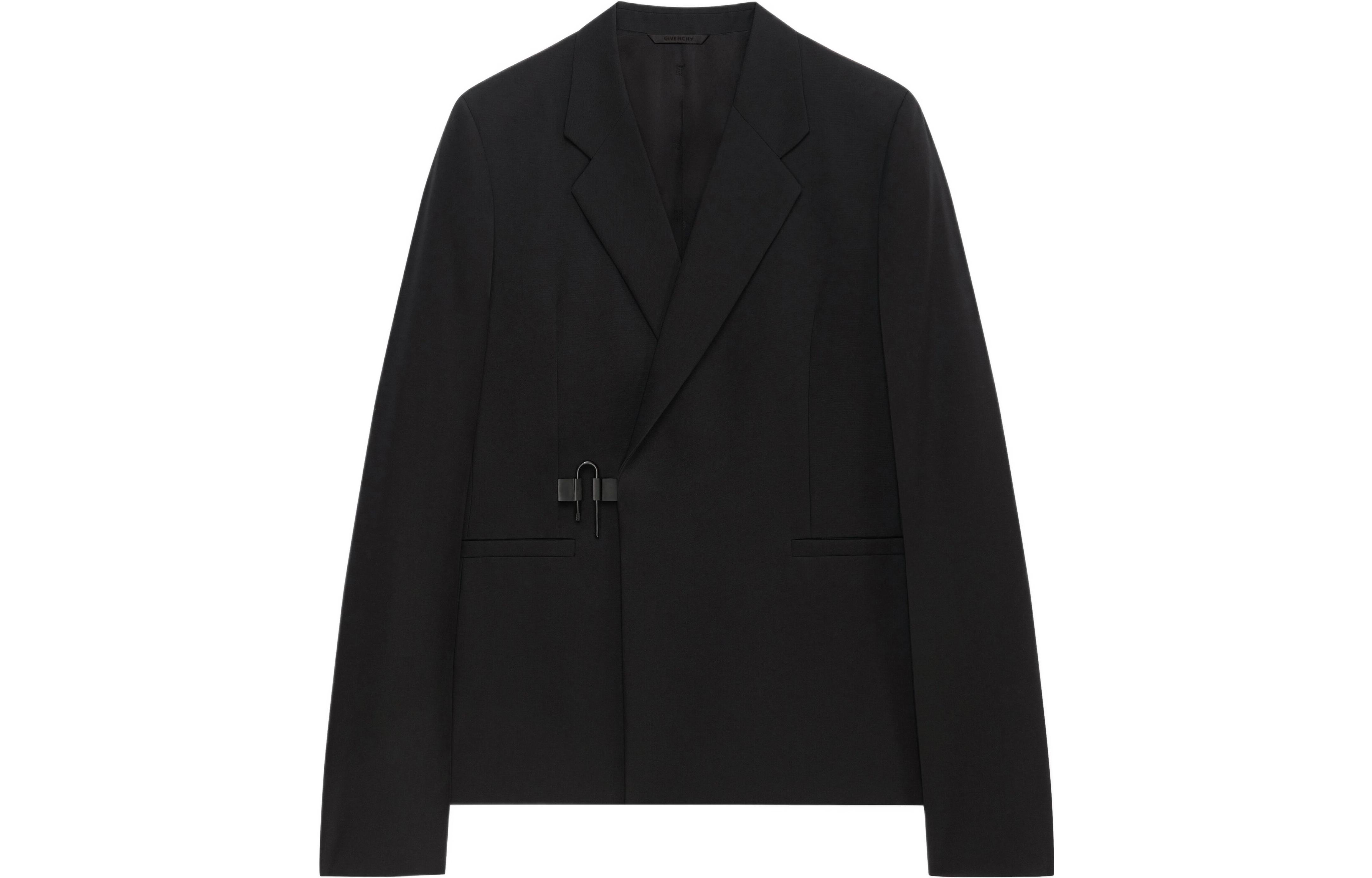 GIVENCHY U-Lock SS23 Black Wool Slim-Fit  Suit Blazer. BM30B21YBH-001