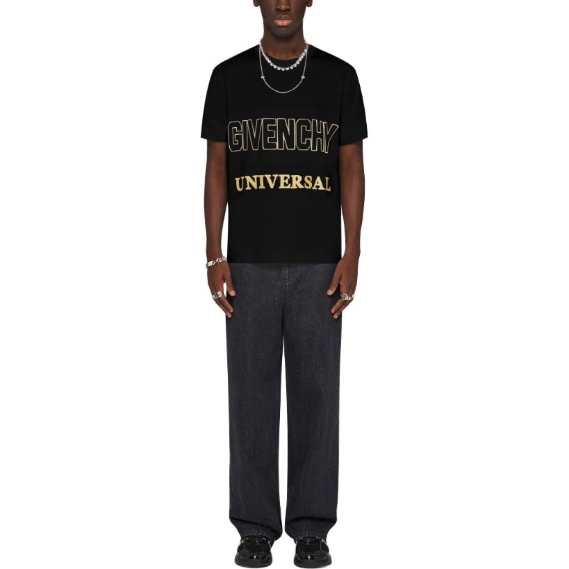Givenchy Universal Black Cotton T-Shirt  Round Neck Short Sleeve Tee. BM716R3YE2-001 圖 3
