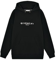 GIVENCHY Vintage Logo Print Classic Hoodie Black BM700R30AF-001 GIVENCHY Vintage Logo Print Classic Hoodie Black BM700R30AF-001