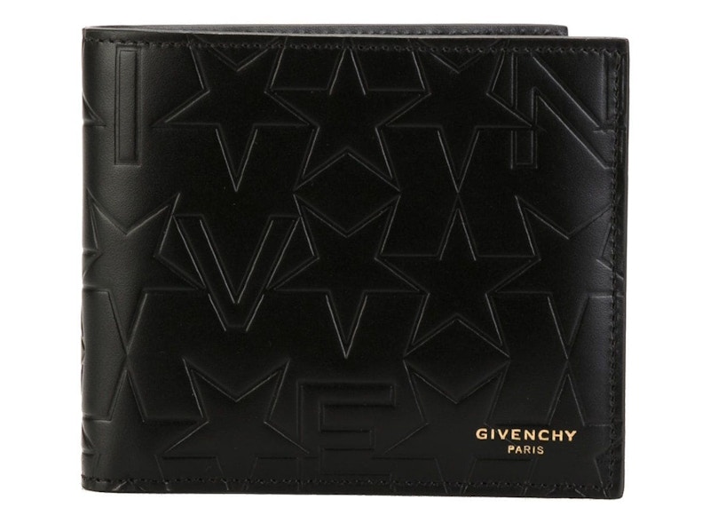Givenchy Wallet Star Embossed Leather Black