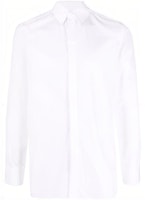 GIVENCHY White Button-Up Shirt with Pointed Collar and Long Sleeves. BM60PQ109F-100 GIVENCHY White Button-Up Shirt with Pointed Collar and Long Sleeves. BM60PQ109F-100