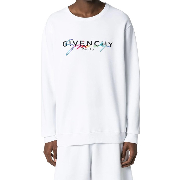 Purchase Givenchy 白色字母印花圓領衛衣 BMJ03C30AF-100