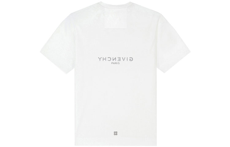 Givenchy White Logo Letter Print Crew Neck Loose Fit T-Shirt BM71533Y6B-100 圖 3