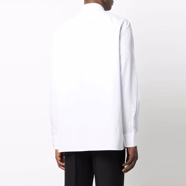 Purchase GIVENCHY Kemeja Lengan Panjang Putih dengan Logo Solid Desain Kasual BM60PU109F-119