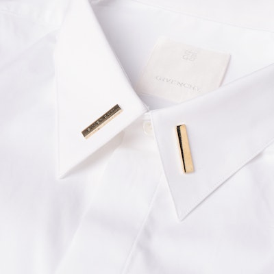 GIVENCHY Kemeja Lengan Panjang Putih dengan Logo Solid Desain Kasual BM60PU109F-119 Sizing GIVENCHY Kemeja Lengan Panjang Putih dengan Logo Solid Desain Kasual BM60PU109F-119