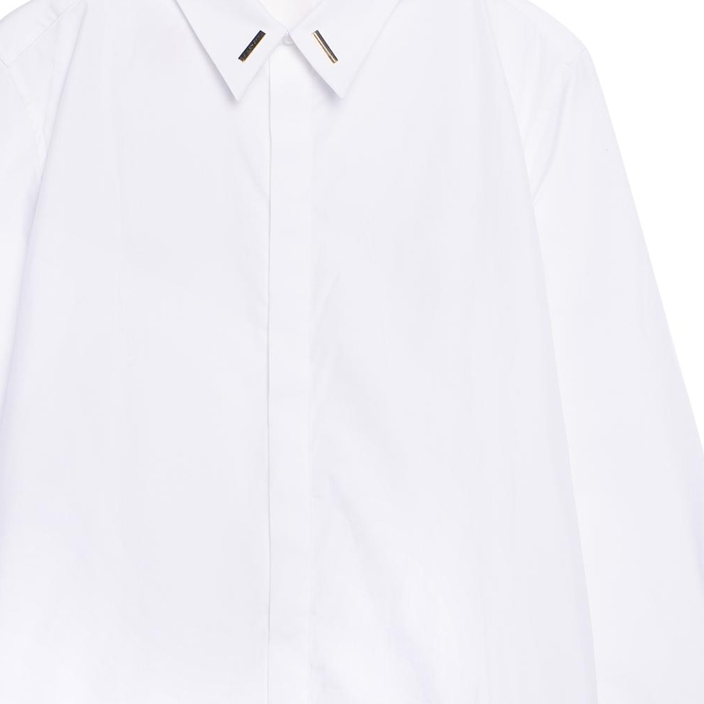 Cheap GIVENCHY Kemeja Lengan Panjang Putih dengan Logo Solid Desain Kasual BM60PU109F-119