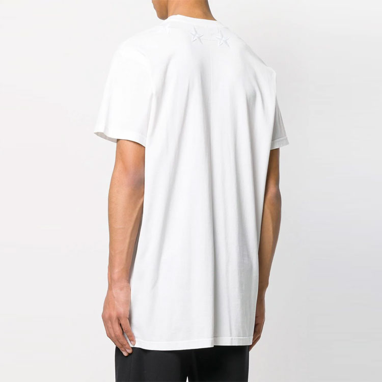 GIVENCHY White Loose Fit T-Shirt with Star Embroidery BM701L3Y03-100 圖 4
