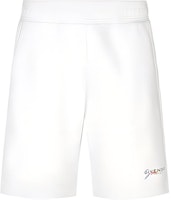 Givenchy White Shorts with Multicolor Letter Embroidery for Men BM50F330AF-100 Givenchy White Shorts with Multicolor Letter Embroidery for Men BM50F330AF-100