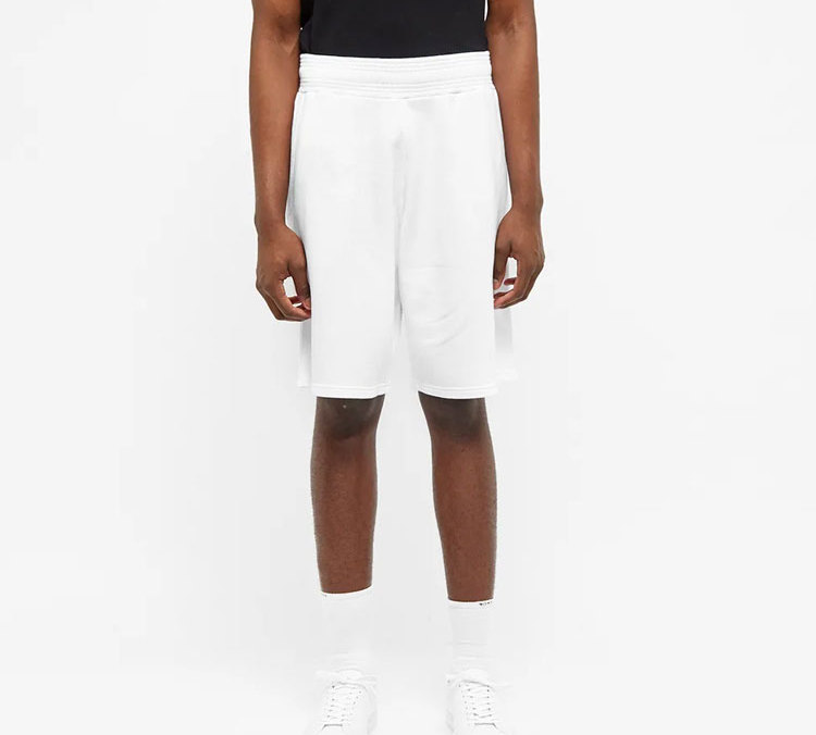 Shop 纪梵希男士白色短裤多彩刺绣字母 BM50F330AF-100