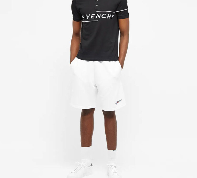 Details for 纪梵希男士白色短裤多彩刺绣字母 BM50F330AF-100