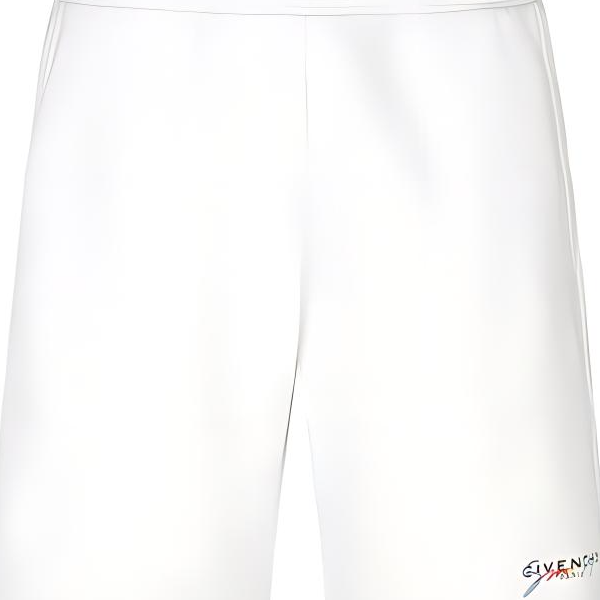 Sizing 纪梵希男士白色短裤多彩刺绣字母 BM50F330AF-100