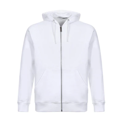 GIVENCHY White Solid Color Zip Hoodie BMJ03K30AF-100