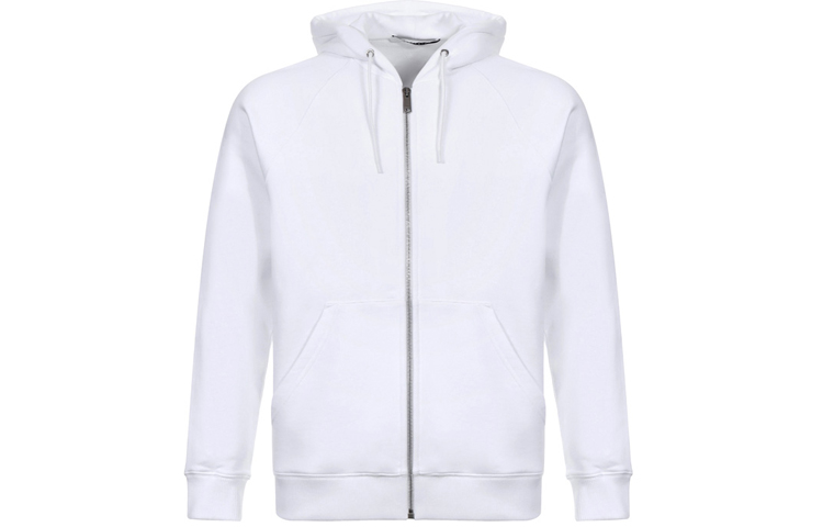 Order 纪梵希白色纯色拉链连帽衫 BMJ03K30AF-100