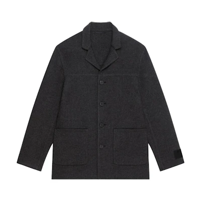 Givenchy Wool & Cashmere Double Face Gray Jacket with Single-Breasted Design BM30EP151L-021