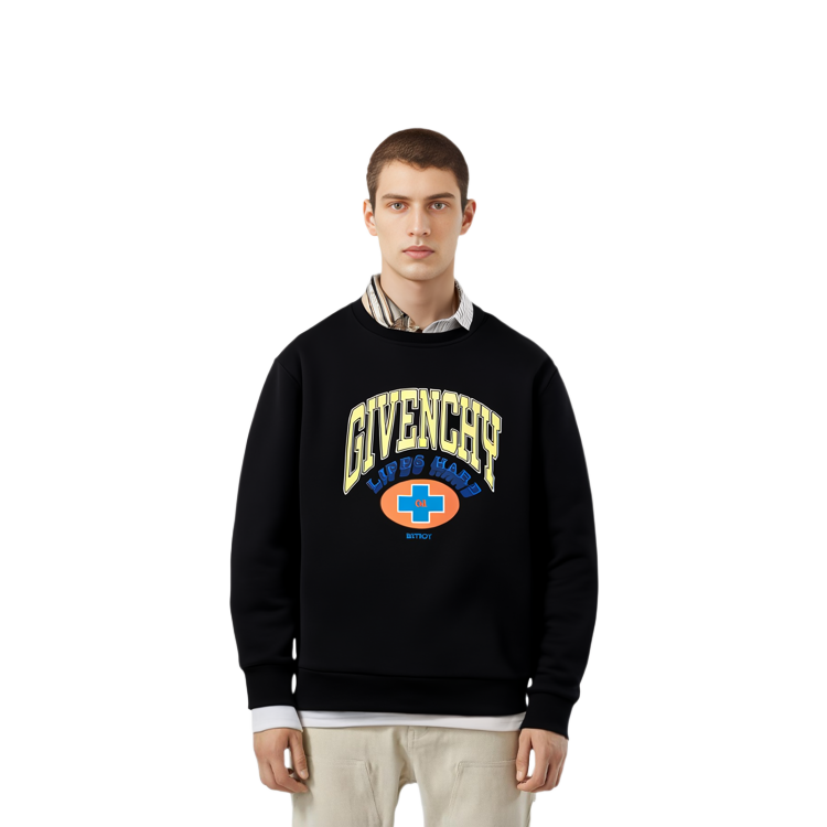 Shop Givenchy x Bstroy Baju Sejuk Hitam Unisex Dengan Logo Sulam. BMJ0JN3Y97-001