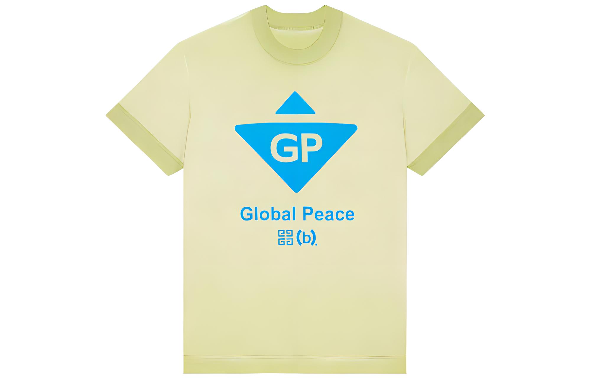 Givenchy Bstroy FW22 Logo Print Short Sleeve T-Shirt Fresh Green  Tee. BM716N3Y9M-358