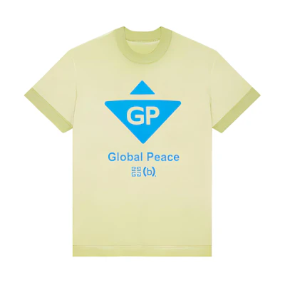 Givenchy Bstroy FW22 Logo Print Short Sleeve T-Shirt Fresh Green Tee. BM716N3Y9M-358