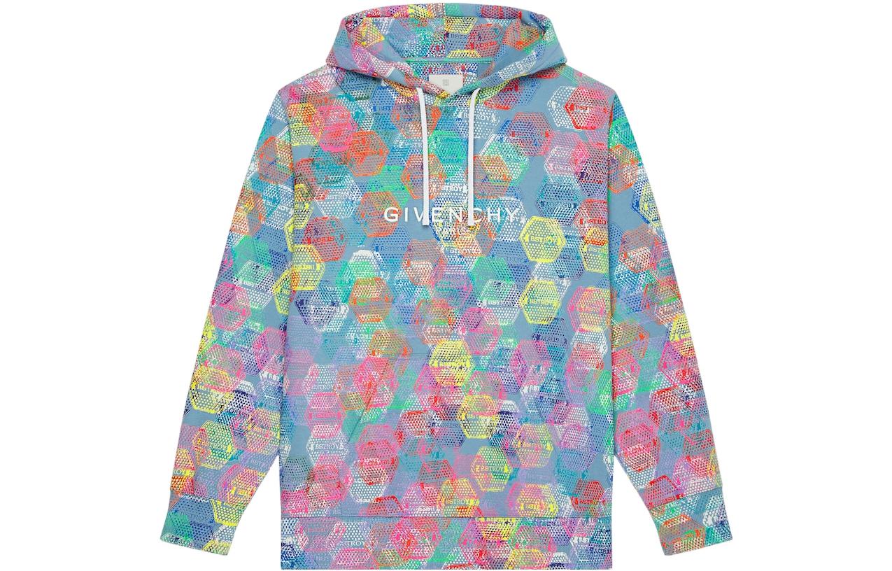 Givenchy Bstroy FW22 Patchwork Printed Hoodie Multicolor - BMJ0HD3Y9C-960