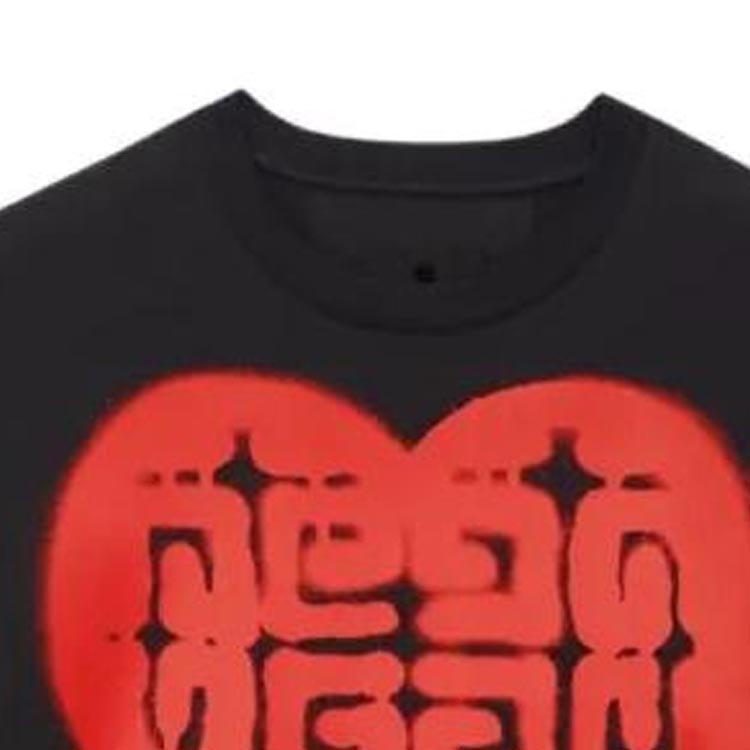 GIVENCHY Chito 4G Graffiti Heart Black Short Sleeve T-Shirt . BM71CD3Y6B-001 圖 5