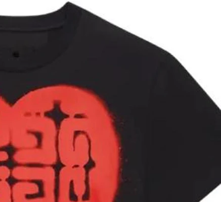 GIVENCHY x Chito 4G Graffiti Heart Black Short Sleeve T-Shirt . BM71CD3Y6B-001 Details for GIVENCHY x Chito 4G Graffiti Heart Black Short Sleeve T-Shirt . BM71CD3Y6B-001