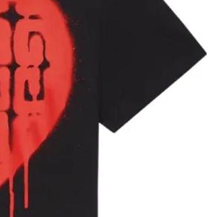 GIVENCHY Chito 4G Graffiti Heart Black Short Sleeve T-Shirt . BM71CD3Y6B-001 圖 7