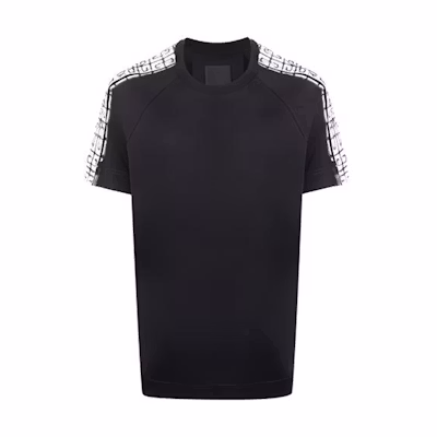 Givenchy Chito Logo Print Crewneck Casual Black T-Shirt Men BM718H3Y6B-001