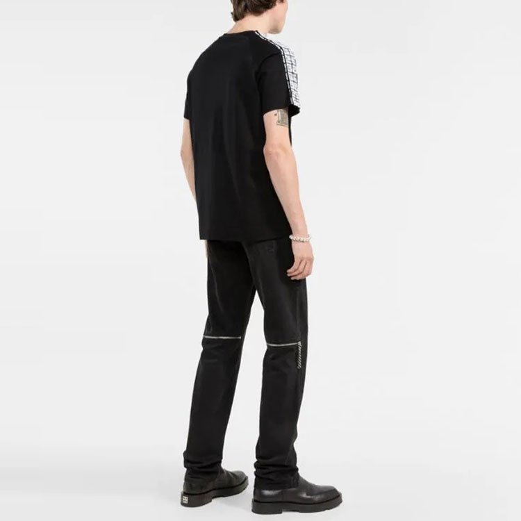 Givenchy Chito Logo Print Crewneck Casual Black T-Shirt Men BM718H3Y6B-001 圖 4