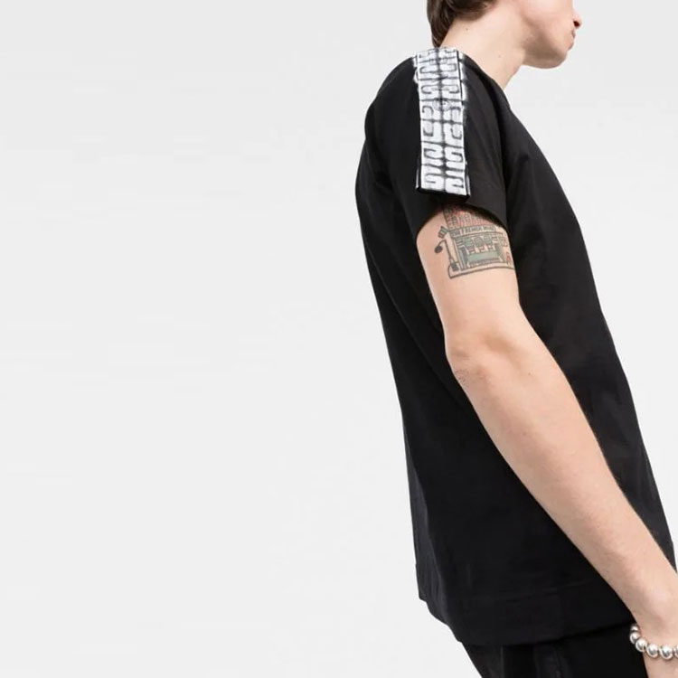 Givenchy Chito Logo Print Crewneck Casual Black T-Shirt Men BM718H3Y6B-001 圖 5