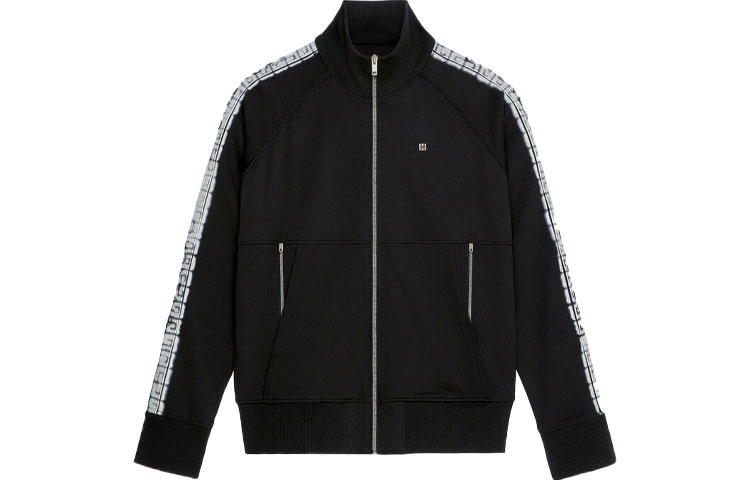 Givenchy Chito Logo Tape Print Oversized Track Jacket Black () BMJ0EE30Q6-001