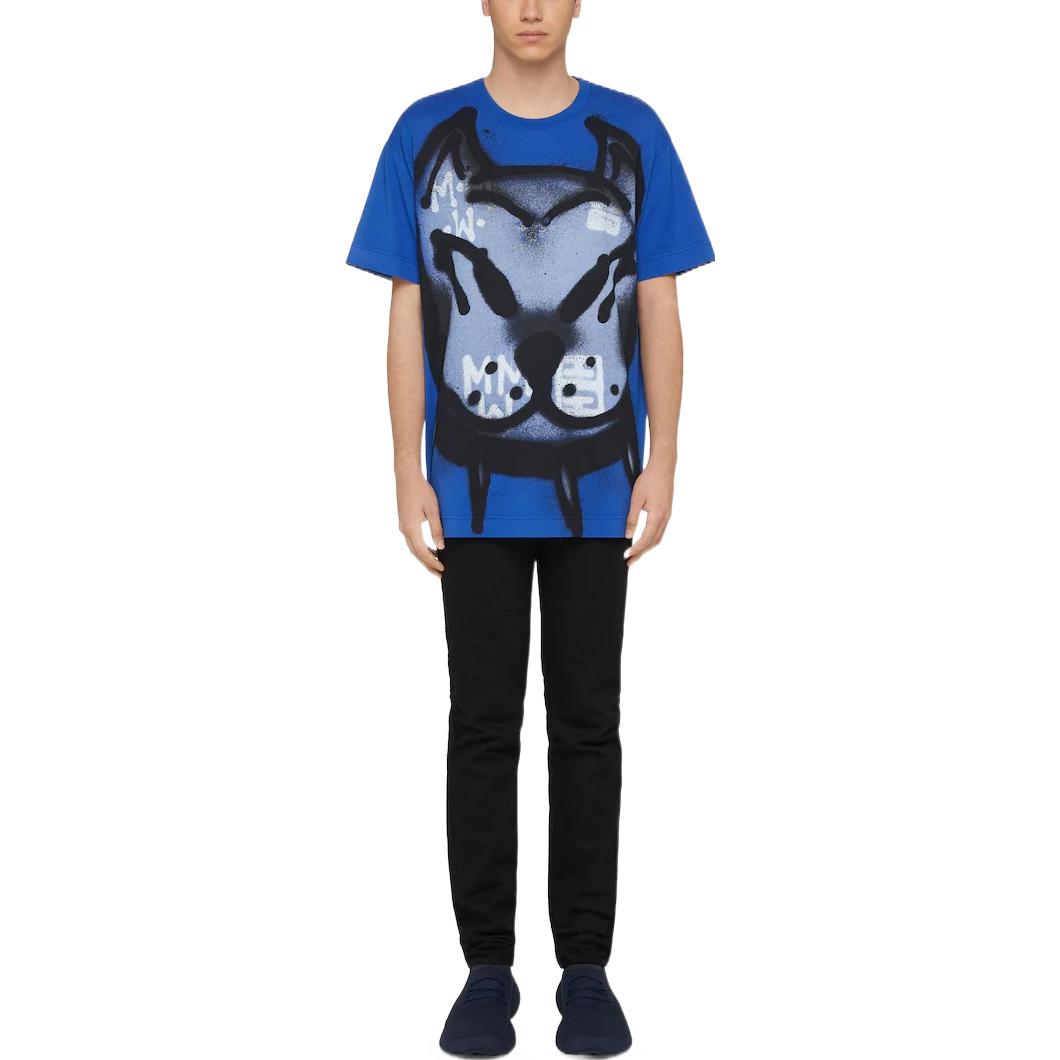 Shop 纪梵希 x Chito SS22 蓝色狗头印花短袖圆领T恤 BM71EG3Y6B-426