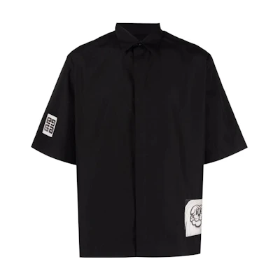 Givenchy Chito SS22 Cartoon Print Short Sleeve Shirt Black . BM60RP109F-001