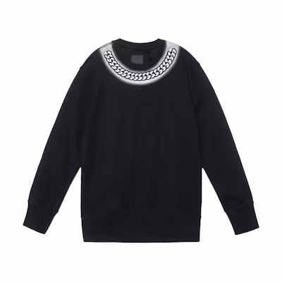 Givenchy Chito SS22 Embossed Chain Pullover Sweatshirt Men’s Black BMJ0E13Y6V-001