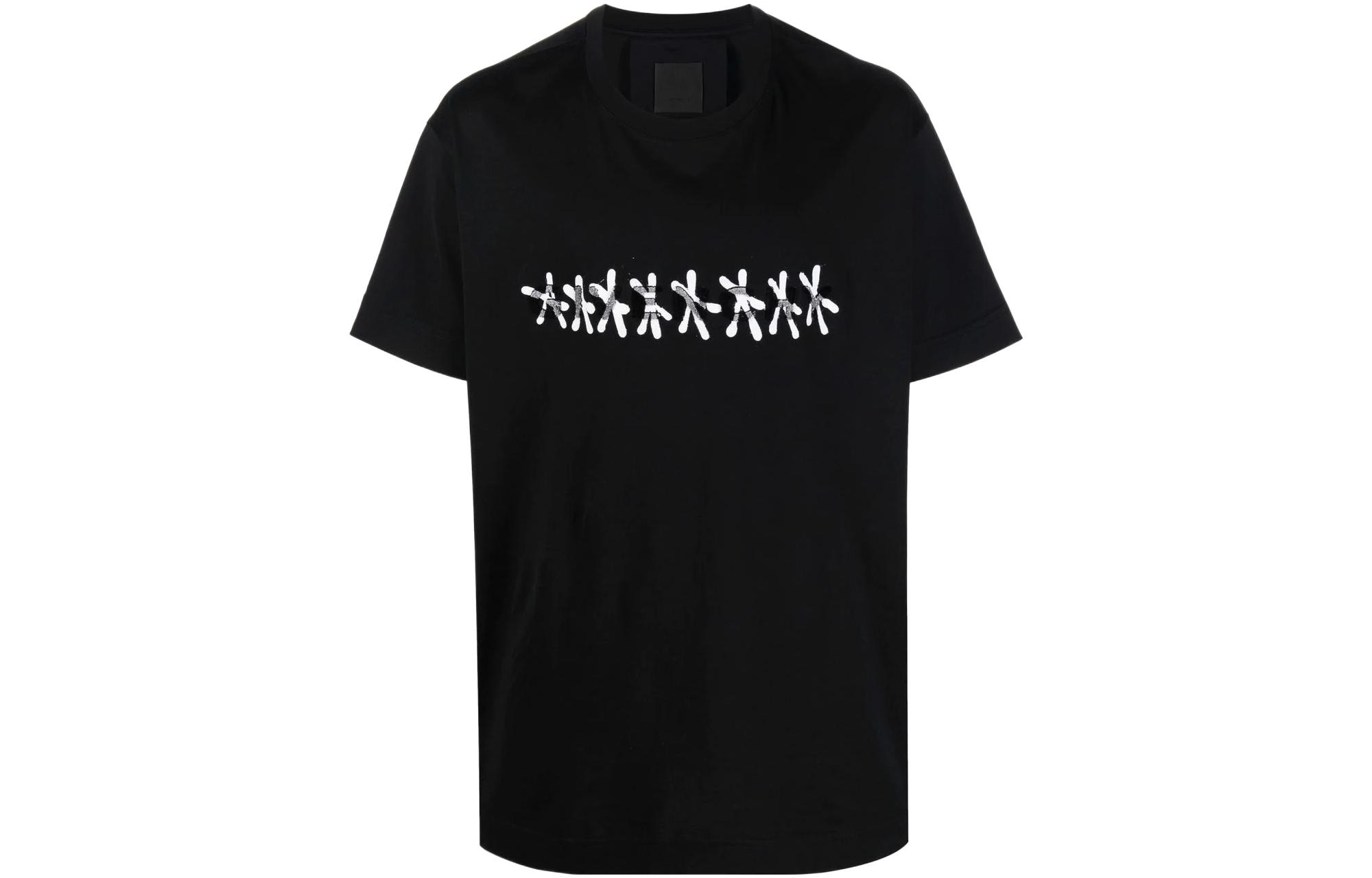 Givenchy Chito SS22 Graphic Print Black Crewneck T-Shirt for Men. BM718P3Y6B-001 圖 2