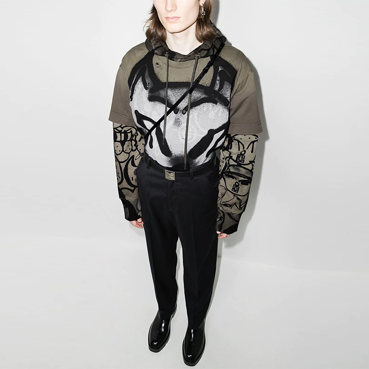 Givenchy Chito SS22 Green Spray Paint Effect Short Sleeve T-Shirt BM71873Y6B-309 圖 4