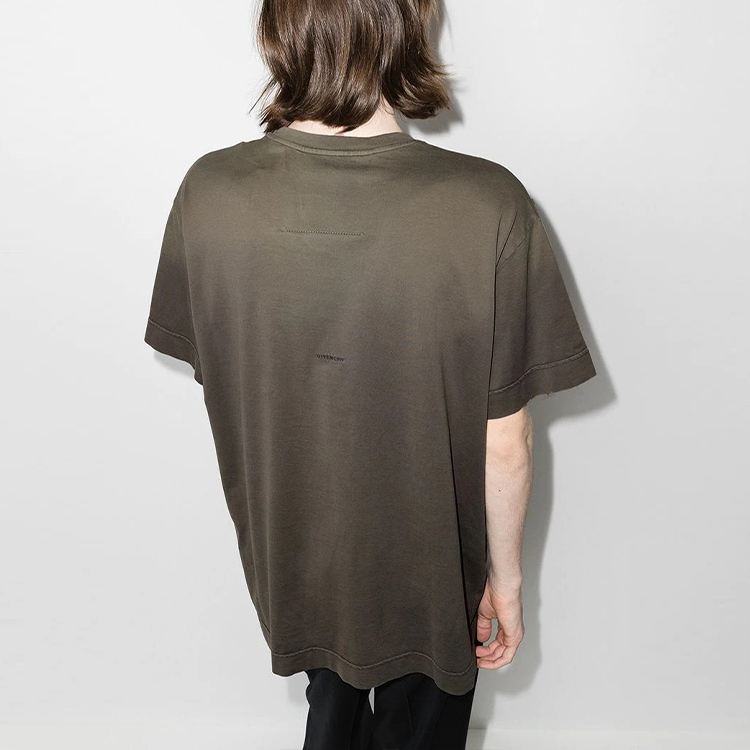 Givenchy Chito SS22 Green Spray Paint Effect Short Sleeve T-Shirt BM71873Y6B-309 圖 6