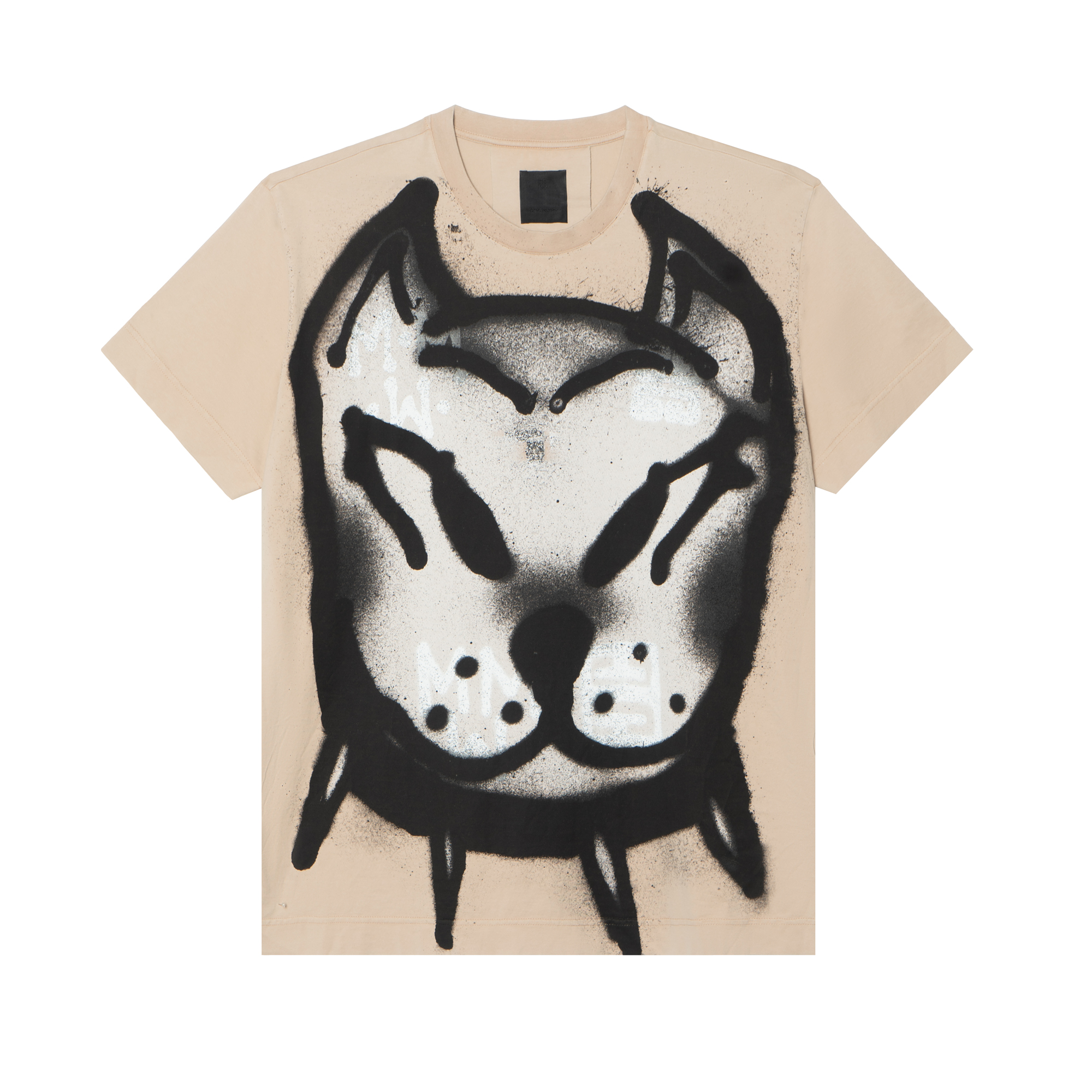 Givenchy x Chito SS22 Khaki Dog Print Crewneck T-Shirt Short Sleeve BM71EG3Y6B-280