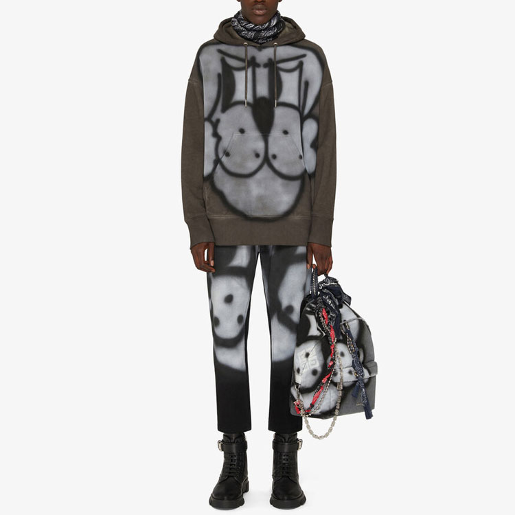 Shop Sudadera con Capucha Oversized Verde GIVENCHY x Chito SS22 Gráfico. BMJ0DX3Y69-309