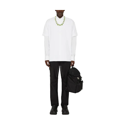 GIVENCHY Chito SS22 Slim Fit T-Shirt White with Headscarf Patch BM719W3Y6B-100