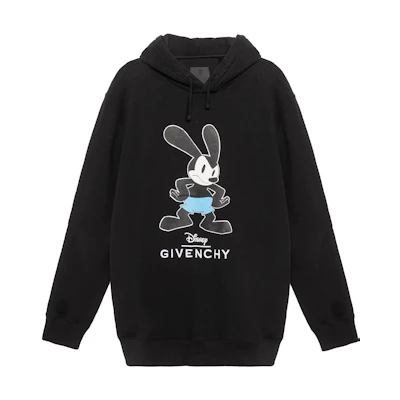 GIVENCHY Disney Black Printed Letter Hoodie Long Sleeve Sweatshirt. BMJ0HD3YAR-001