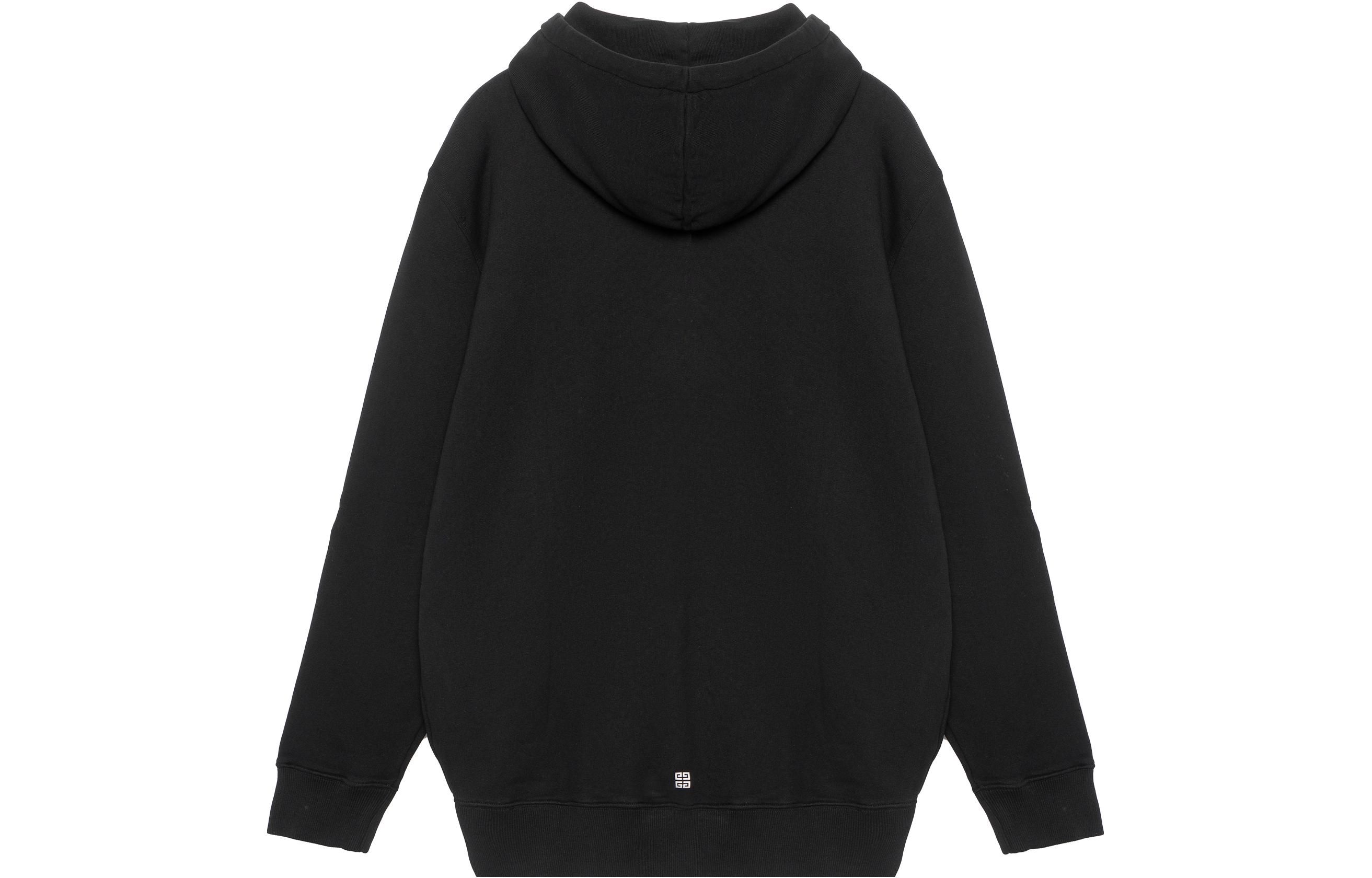 Lookbook GIVENCHY x Disney Hoodie Hitam Cetak Huruf Lengan Panjang. BMJ0HD3YAR-001