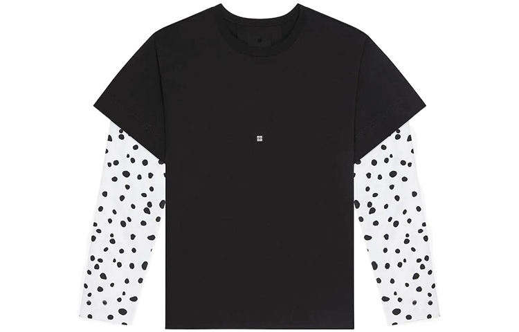 Givenchy x Disney Colorblock Long Sleeve T-Shirt  Black BM71EB3Y6B-004