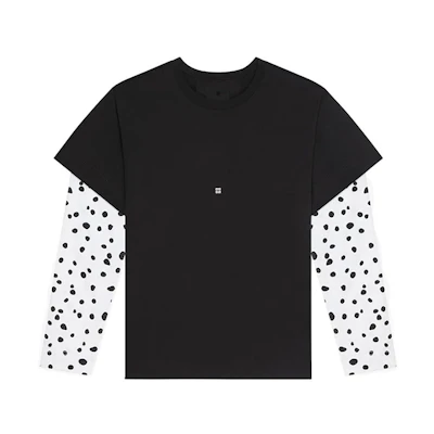 Givenchy Disney Colorblock Long Sleeve T-Shirt Black BM71EB3Y6B-004