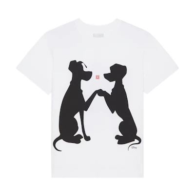 Givenchy Disney SS22 Cartoon Animal Print White Tee T-Shirt. BM71EC3Y6B-100