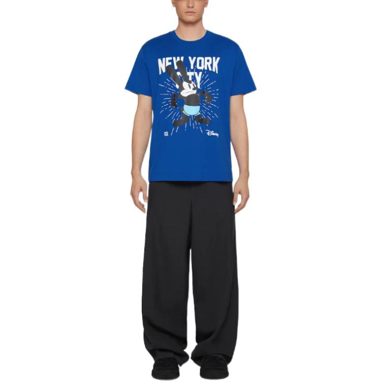 Shop Givenchy x Disney SS23 卡通印花藍色T恤 - 圓領短袖 BM716R3YAW-426