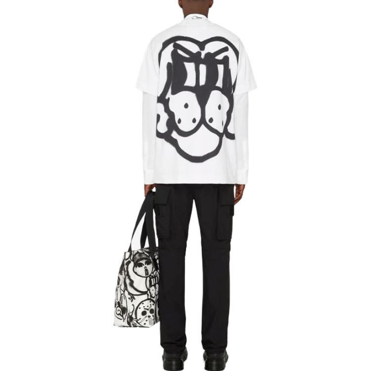 GIVENCHY Ito Slim Fit Dog Print Crewneck White T-Shirt BM719V3Y6B-100 圖 5