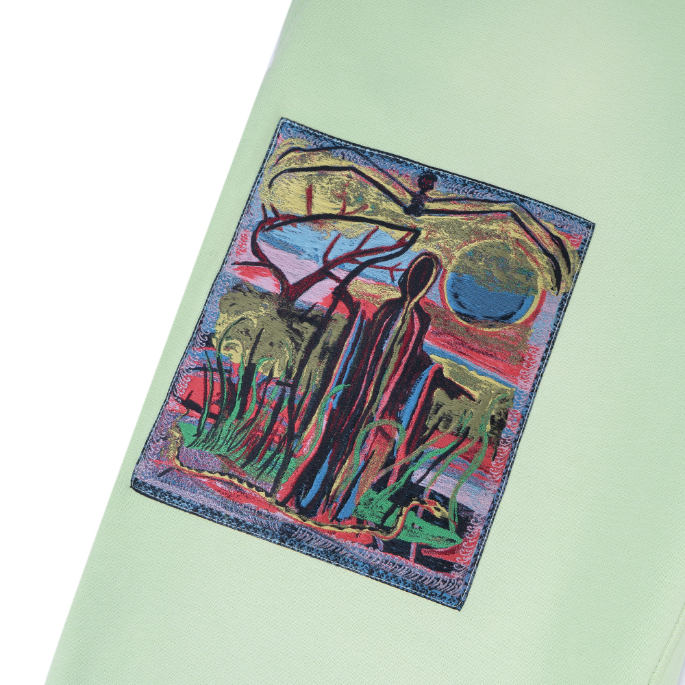 Sizing GIVENCHY x Josh Smith FW22  Green Slim Jogger Pants with Art Embroidery Patch. BM51173Y69-340