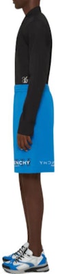 GIVENCHY x Josh Smith SS22 Blue Bermuda Shorts with Art Pattern & Flip Logo. BM511S3Y6V-430 Purchase GIVENCHY x Josh Smith SS22 Blue Bermuda Shorts with Art Pattern & Flip Logo. BM511S3Y6V-430