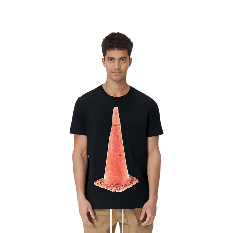 Lookbook Camiseta Negra de Hombre Givenchy x Josh Smith SS22 Estampado Cerámico. BM71BZ3Y6B-001