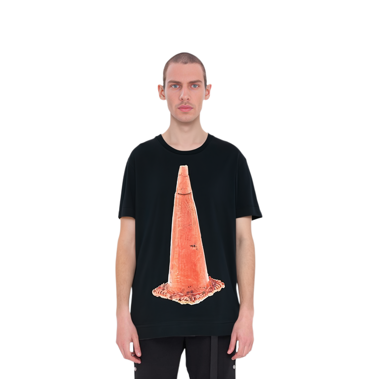 Shop Camiseta Negra de Hombre Givenchy x Josh Smith SS22 Estampado Cerámico. BM71BZ3Y6B-001